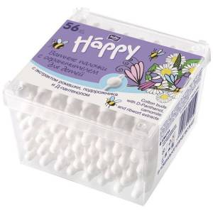 Ватные палочки Bella happy ромашка Д-пантенол 56шт